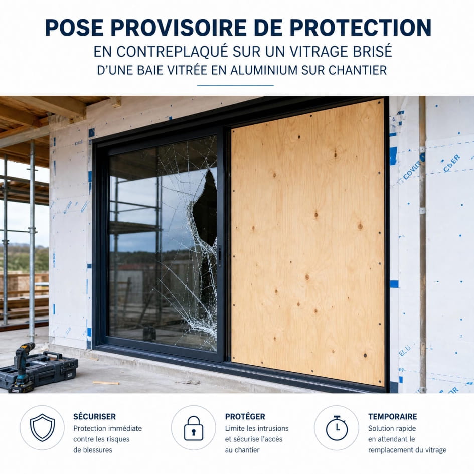 Pose provisoire de protection