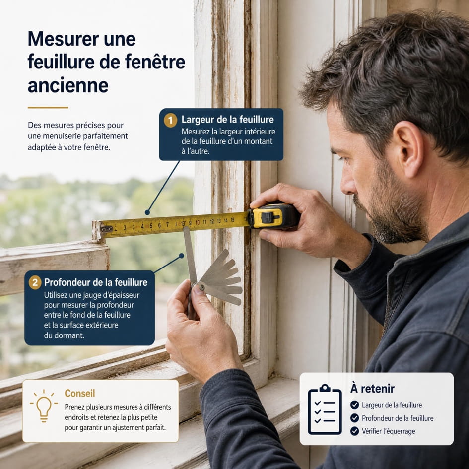 Prise de cote vitrage sur mesure